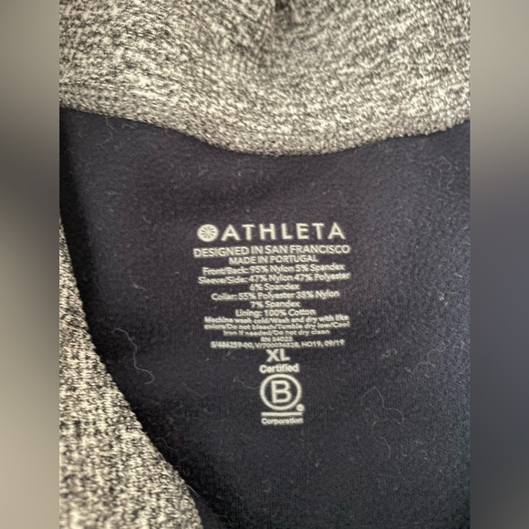 ATHLETA US Women’s XL Navy Blue Gray Andes Hybrid Shirt Jacket Top Full Zip - Picture 4 of 7